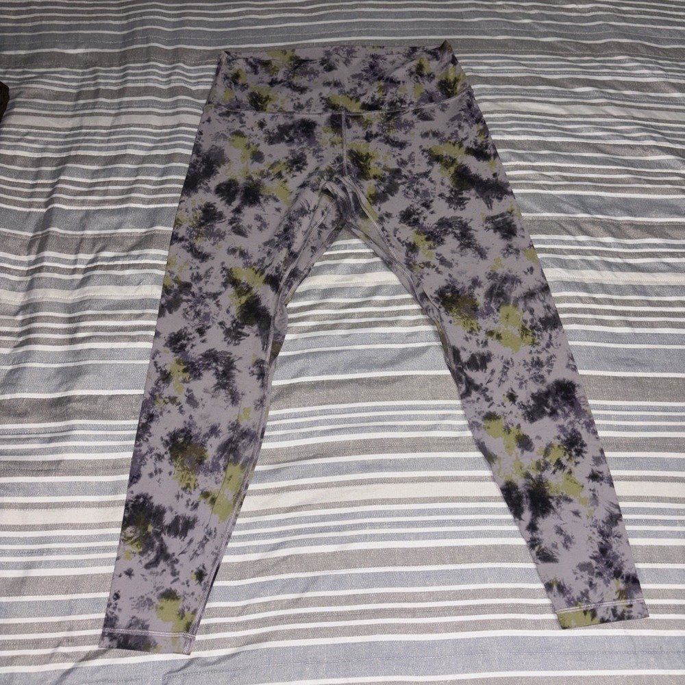 LULULEMON- Align High Rise Pant Radial Tie Dye Mauve Grey Size 14